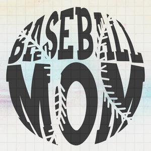 Mãe do beisebol, Mãe do beisebol na bola, Mãe dos esportes de beisebol, Mães esportivas orgulhosas, Arquivos Svg criativos para cricut, Svg, Dxf, Png, Eps