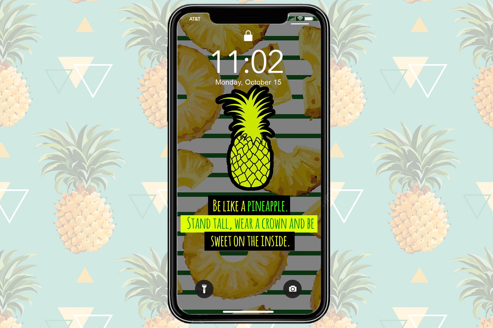 Be Like A Pineapple Pineapple Slice Background Iphone Etsy Israel