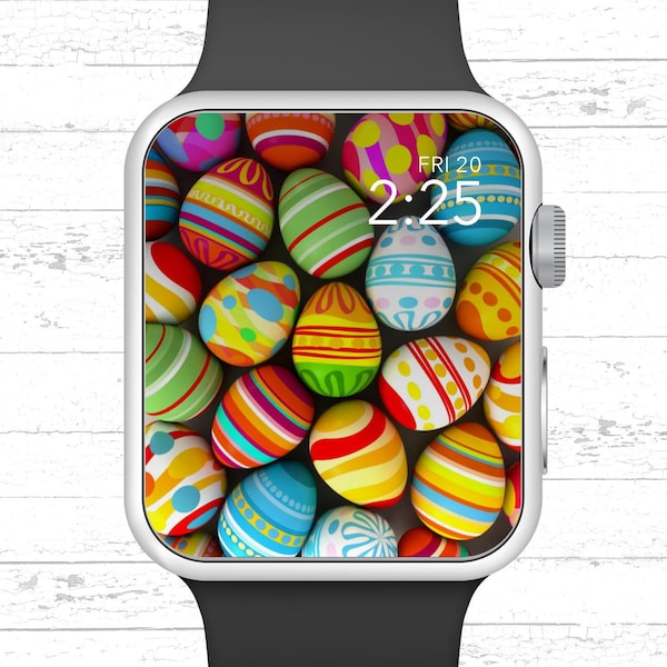 Apple Watch Wallpaper, Multicolor Fun Designed Easter Eggs Apple Watch Face Design