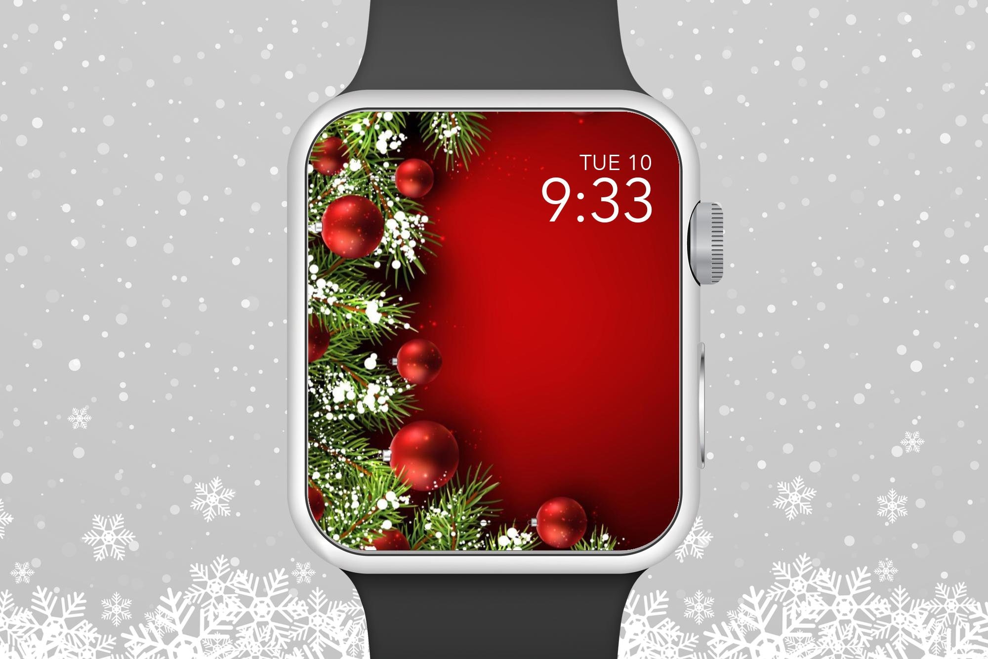 Buy Apple Watch Wallpaper Christmas Wreath With Ornaments Apple Online in  India  Etsy