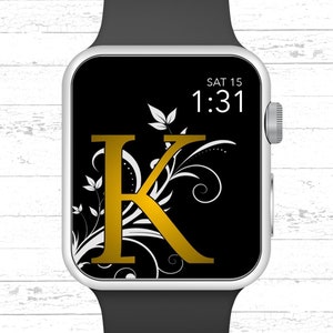 Apple Watch Wallpaper, Monogram K Apple Watch Face Design