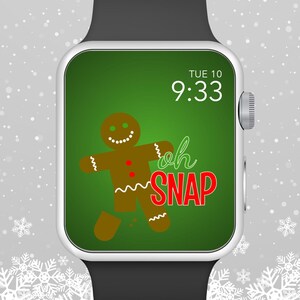Apple Watch Wallpaper, Oh Snap Gingerbread Man Apple Watch Face Design