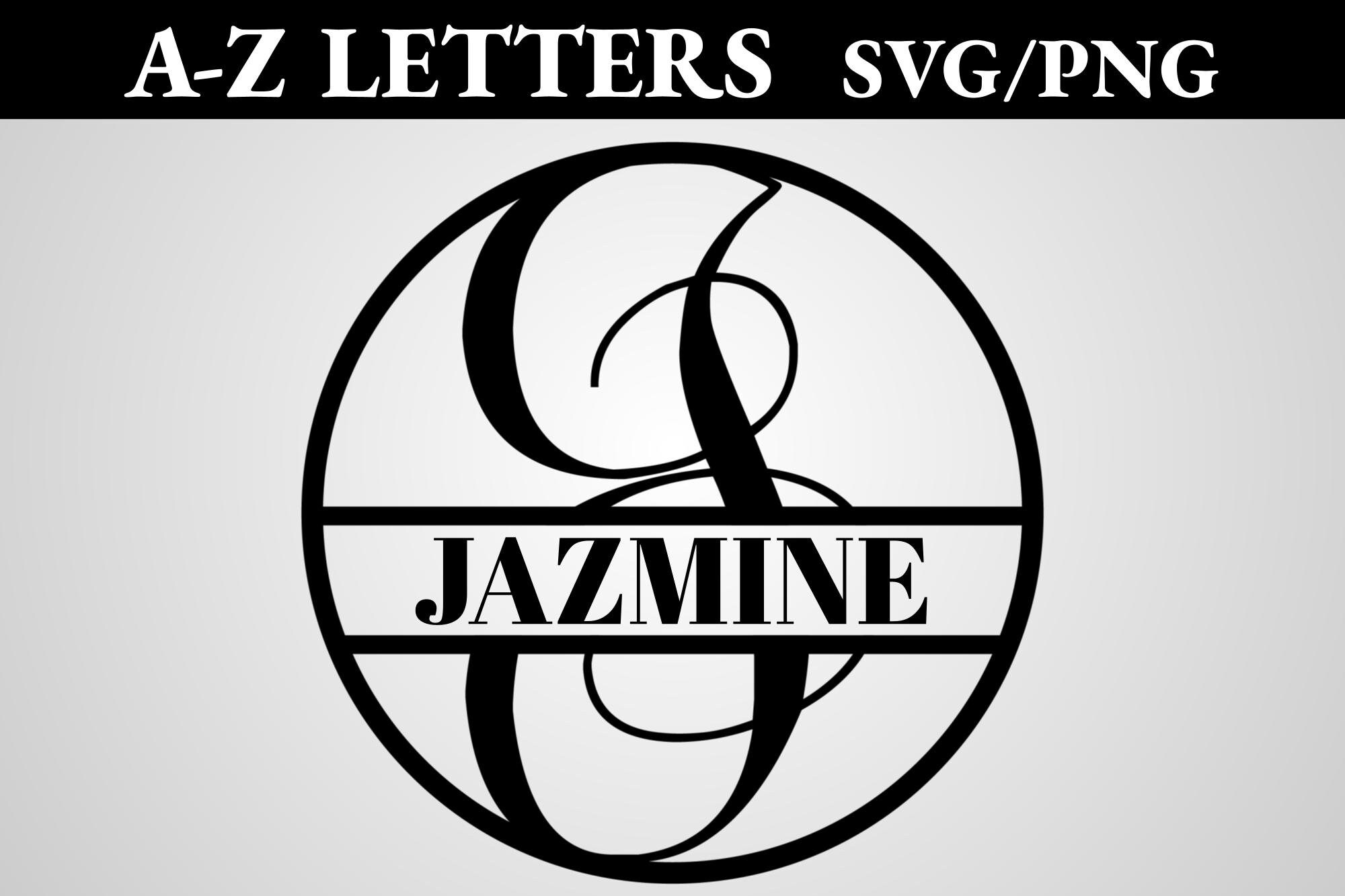 Splitcamera Monogram Split Monogram SVG/PNG, Creative Split Monogram Frame Alphabet, Fun ...