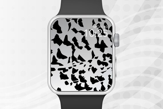 Apple Watch Wallpaper Black and White Illustrated Wild Animal