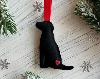 Black Labrador tree ornament 2024 custom pet ornament for tree Labrador decoration with name pet loss keepsake personalised dog lover gift