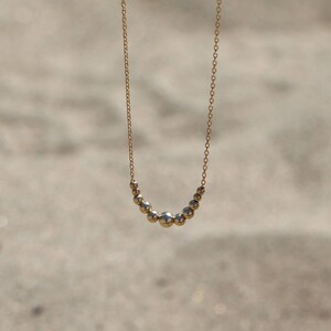 Equilibrio con cuentas bola oro lleno 16 &quot; collar