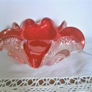 Mid Century Italian Murano Art Glass Bowl 1960&#39;s