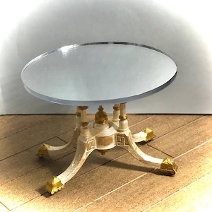 1:6 Dollhouse miniature Victorian side table top mirror