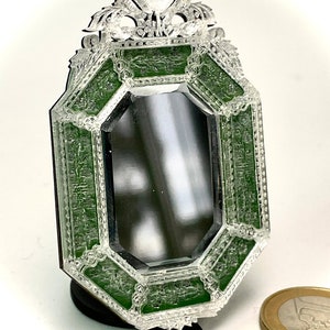 1:16 Dollhouse miniature Venetian classic large beveled wall mirror various colors - Lundby scale