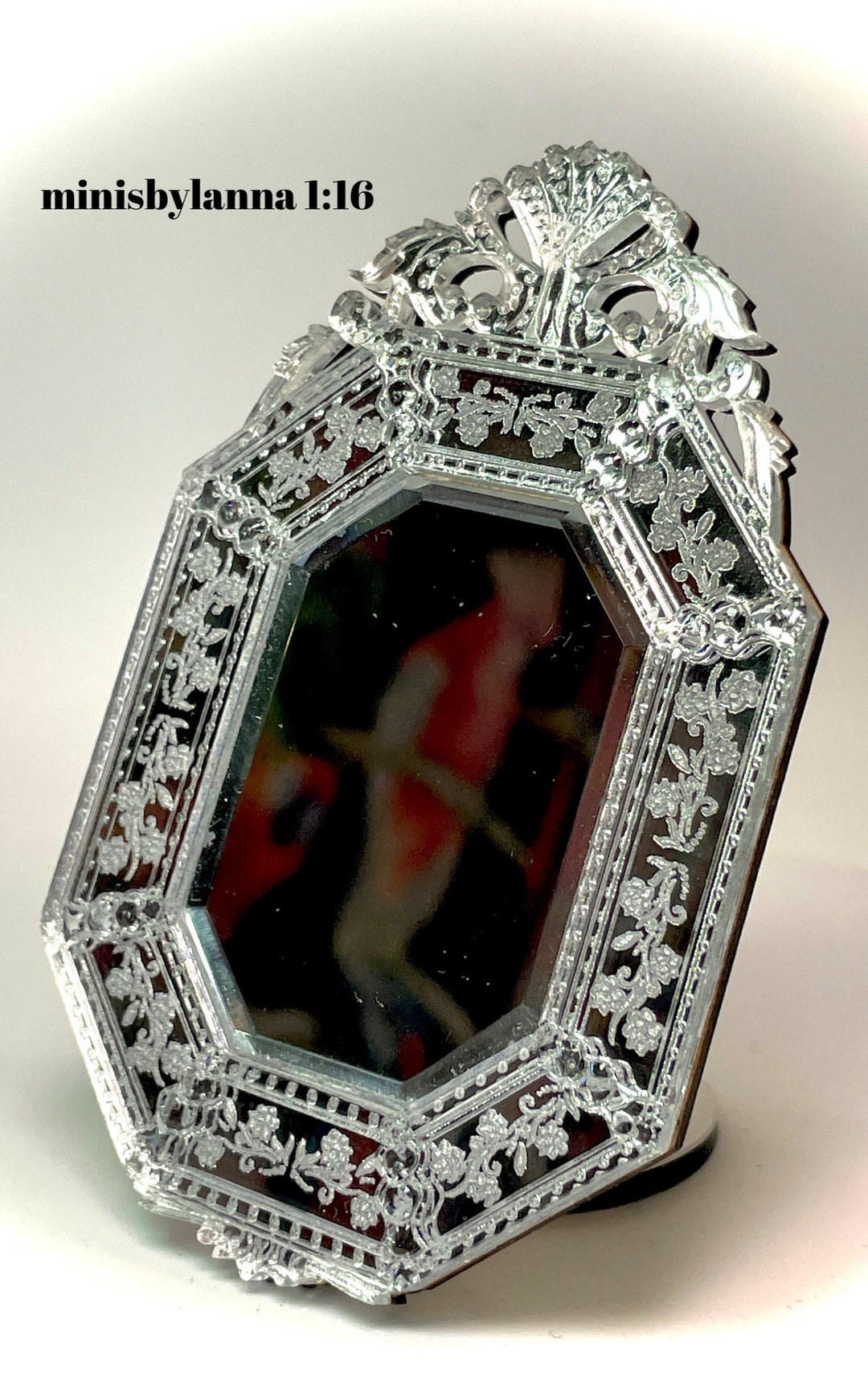 116 Dollhouse Miniature Mirror Classic Large Beveled Etsy