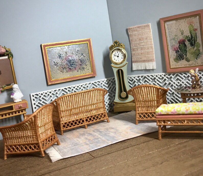 rattan dollhouse furniture