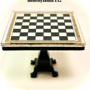 1:12 Puppenhaus Miniatur Spiegelschach Tisch