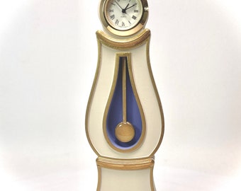 1:12 Dollhouse miniature Swedish Mora longcase working clock - various colors