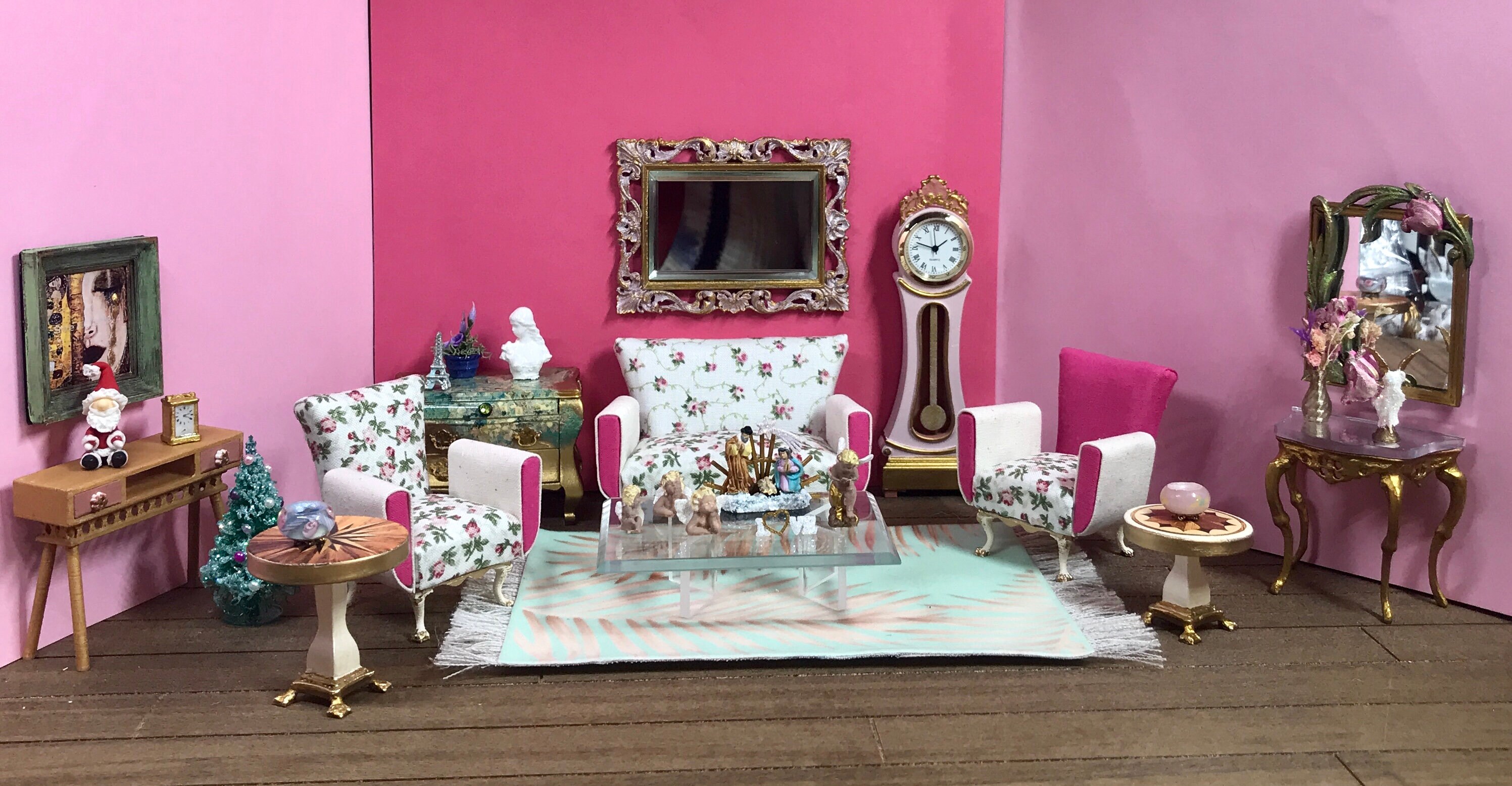 116 Dollhouse salon miniature ensemble canapé et fauteuils Etsy