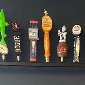 Beer Tap Handle Display Shelf – Wall Mount Metal Tap Rack – Bar Decor ...