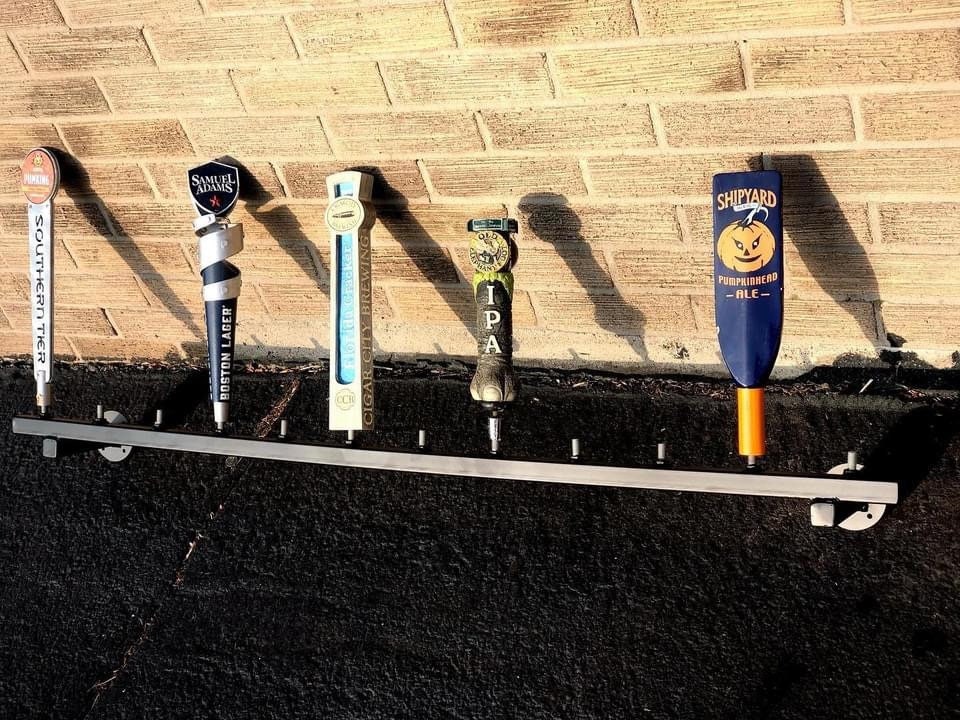 Beer Tap Handle Display Shelf – Wall Mount Metal Tap Rack – Bar Decor ...