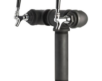 Industrial Black Pipe Beer Tap Tower – Handmade  beer Draft Tower for Home Bar, Kegerator or Man Cave , single , double, triple.,