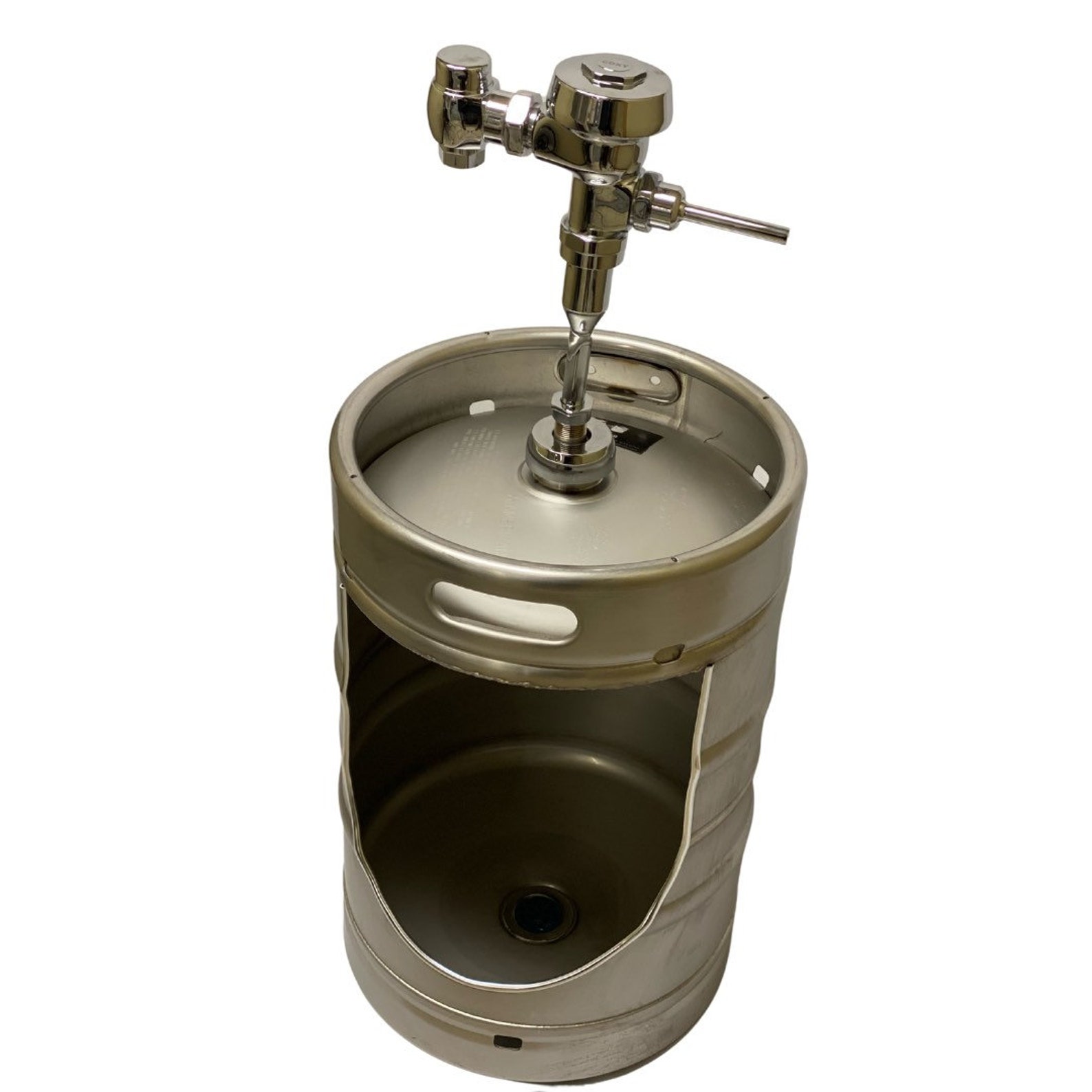 Keg urinal w/ flusher Etsy