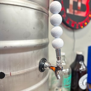 Golf Ball Tap Handle | Unique Beer Tap | Custom Golf Decor | Handmade Golf Gift | Barware for Golf Lovers | Home Bar