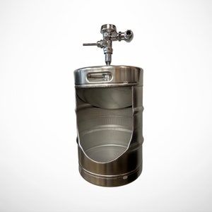 1/2 BBL Stainless Steel Beer Keg Urinal with Flusher