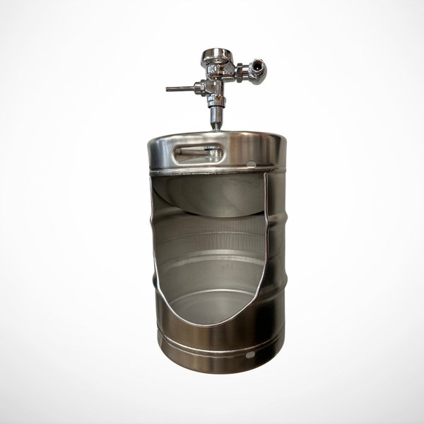 1/2 BBL Stainless Steel Beer Keg Urinal with Flusher