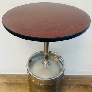 Kit de conversión de mesa para barril de cerveza: mesa de bar de madera de 23,5" (fabricada en EE. UU.)