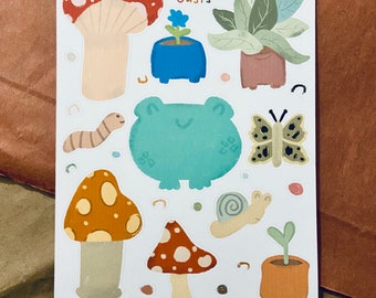 Milton's Oasis Deco Sticker Sheet - 5x7, 25 Stickers