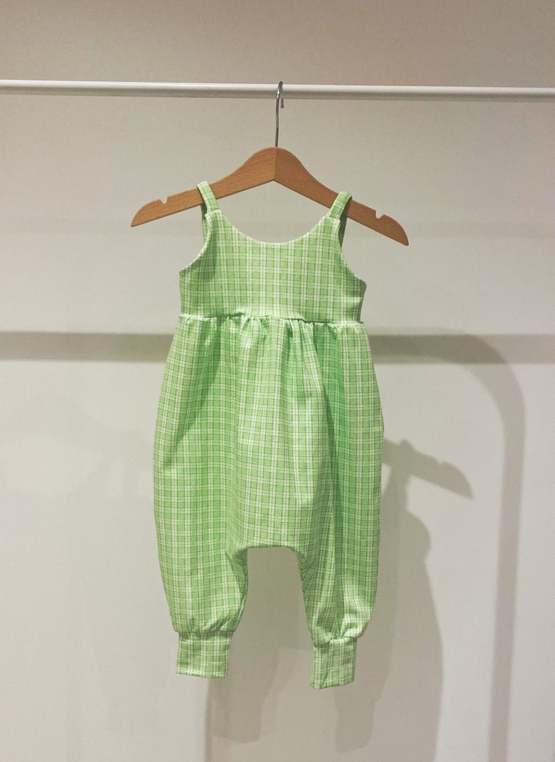 Spring Green Napa Romper / Balloon Romper image 4