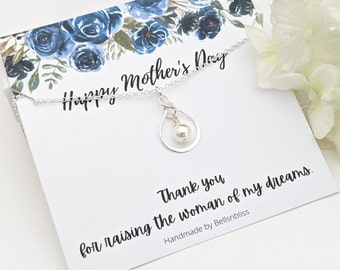 MOTHERS DAY GIFT Mother in law Gift for Mothers day Gifts for Mother in law Gifts Thank you for raising the Man Woman of my Dreams Necklace