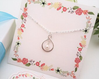 SILVER INIFINITY NECKLACE Mother of Bride Gift Mother In Law Gift from Groom Thank you for Raising the Woman of my Dreams Pearl Necklace