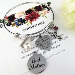 Godmother Bracelet, Godmother gift, Mothers day gift for Godmother Birthday gift, Gifts for Godmother Thank you gift Godmother Proposal gift