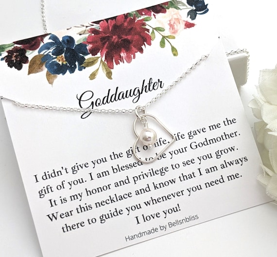 Goddaughter Necklace Goddaughter Gifts From Godmother Sterling Silver Heart Necklace Baptism Gift Goddaughter Jewelry Birthday Gift Etsy Canada