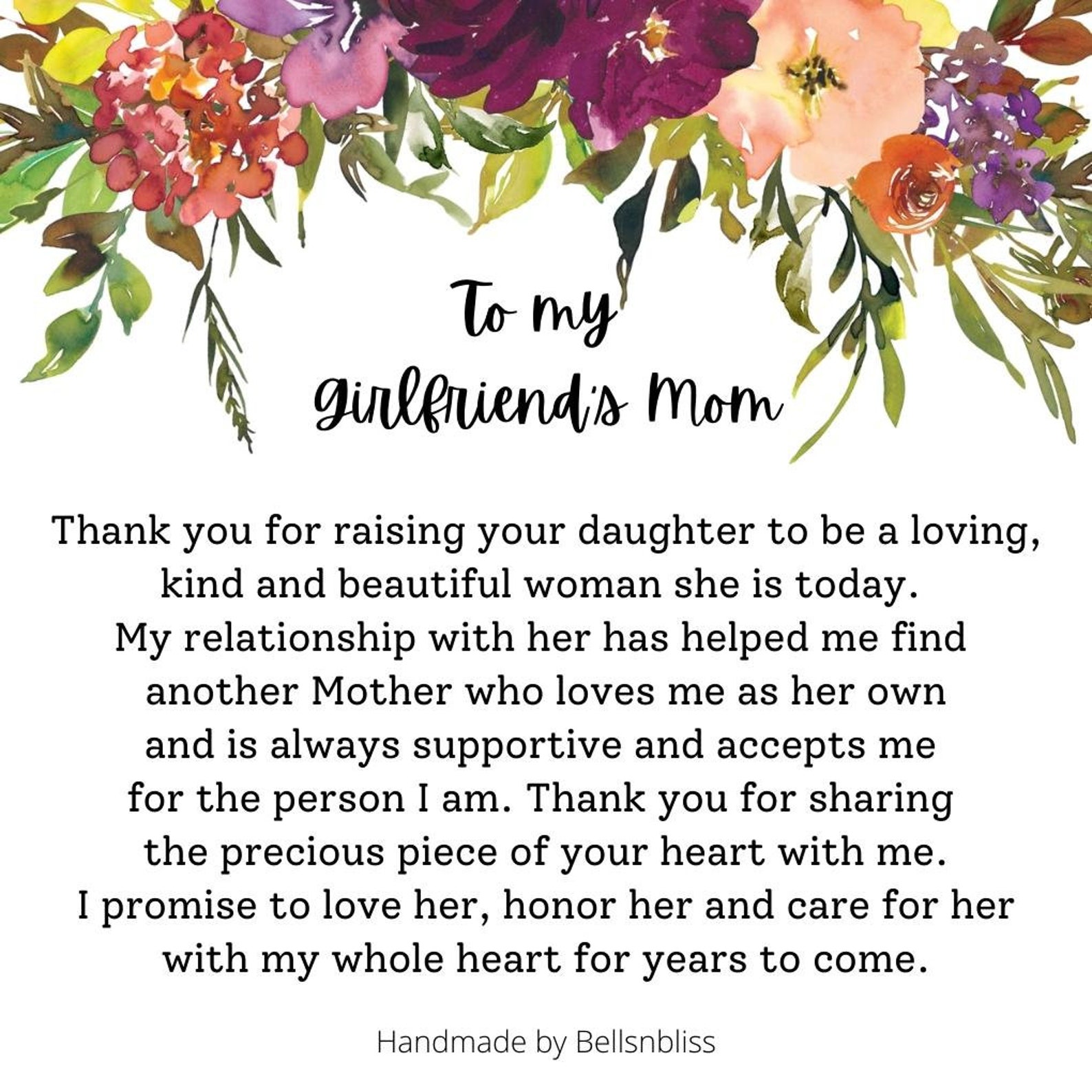 To My Boyfriends Mom Gift for Boyfriends Mom Tree of Life Etsy