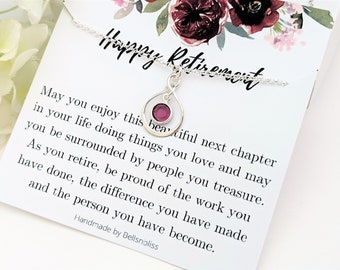 RETIREMENT Necklace Happy Retirement GIFT Personalized Retirement Gifts for Women, Colleague Retirement Leaving Job Coworker Retirement GIft