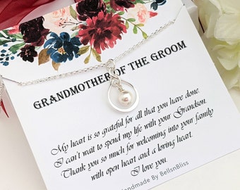 Grandmother of the groom gift for Grandmother Wedding Gift for Grandma Wedding gift Infinity Necklace Grandma of Groom Grandmother of Groom
