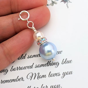 Something blue Bouquet Charm Something Blue for Bride Gift from Mom Gift for Bride Gift Gifts for Bride From Mother Blue Charm Gift from Mom