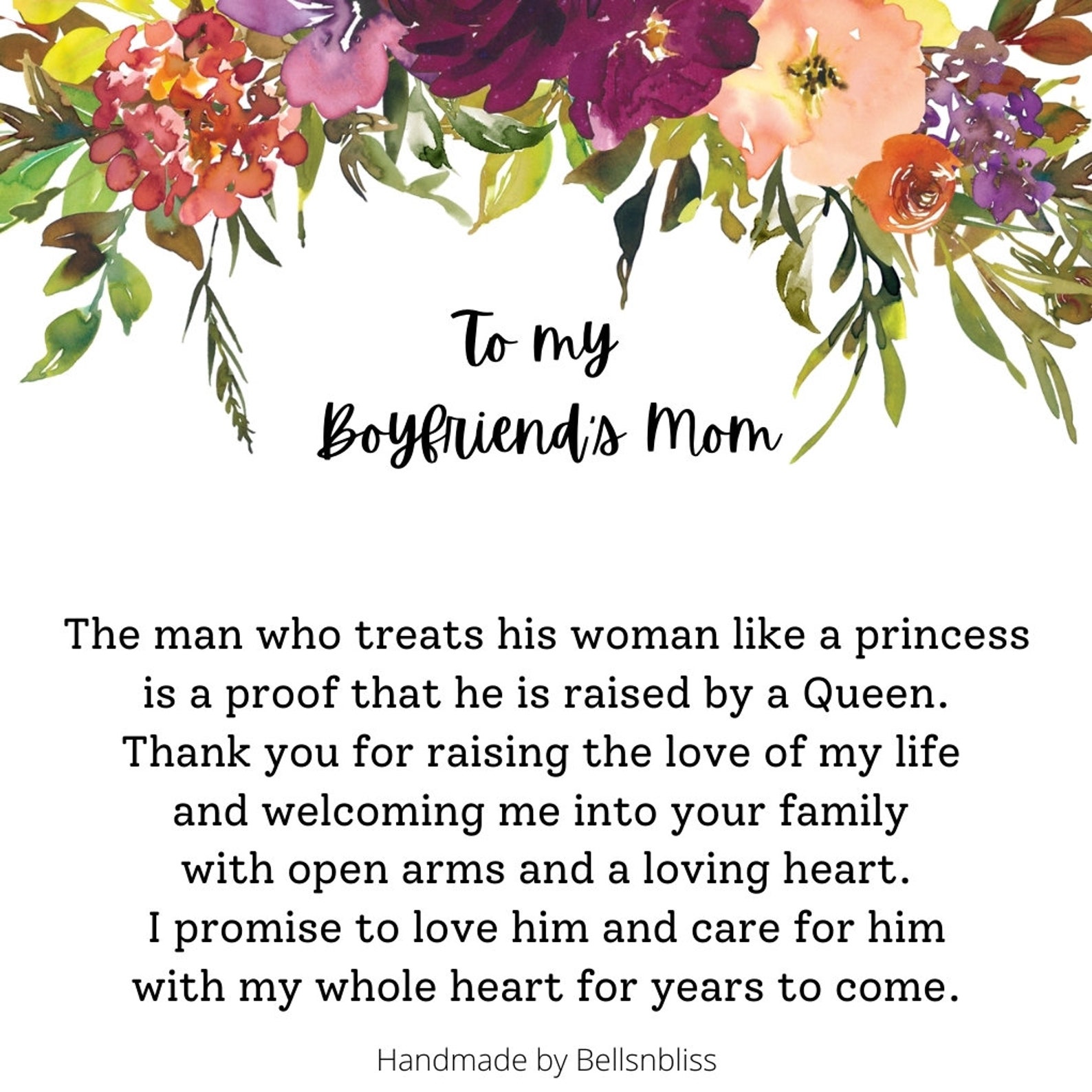 To My Boyfriends Mom Gift for Boyfriends Mom Tree of Life - Etsy