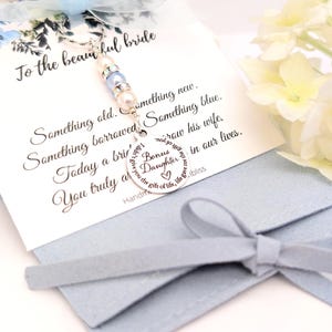 Daughter in law gift Something blue for Daughter in law wedding gifts from Mother in law, Bonus Daughter Bouquet charm Bridal shower gift