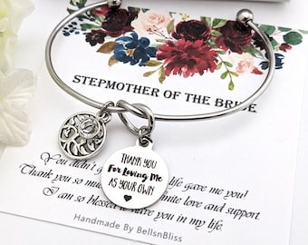 Stepmother of the bride gift, Tree of life Bracelet, Stepmother of the Groom Gift, Step Mom Wedding Gift, Stepmom Gifts Step Mother of bride