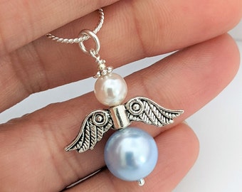 Something Blue Angel Charm, Something Blue For Bride Memorial Charm For Wedding Remembrance Mom In Heaven Charm, Bride Gift For Bride Gifts