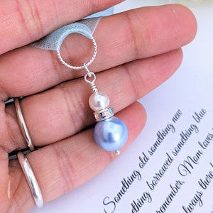 Something blue for Bride Gift from Mom Gift for Bride Gift Bride gift From Mother Something Blue Charm Something New for Bride Bouquet charm