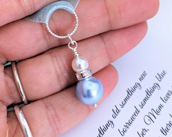 Something blue for Bride Gift from Mom Gift for Bride Gift Bride gift From Mother Something Blue Charm Something New for Bride Bouquet charm