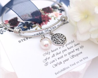 STEP MOM GIFT for Step Mom Bracelet Step mother of the Groom Gift Wedding Bracelet for Step Mother of the bride gift for Stepmother Bracelet