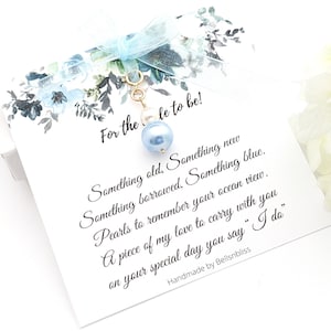 Something Blue for Bride Bridal Bouquet charm Gift for Bride from Mom new Daughter in law gift Wedding gift Bridal Shower gift for bride