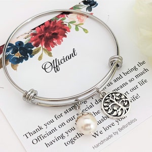 Wedding Officiant Gift for Wedding Officiant Proposal, Thank you for Marrying us Will you marry us Officiant Appreciation Tree Bracelet