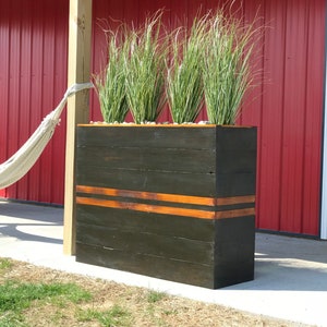 Red Cedar Two Tone Executive Planter / Tall Long Planter / One of a Kind / Unique Planter / Privacy Planter / Grass Bed / Herb Planter