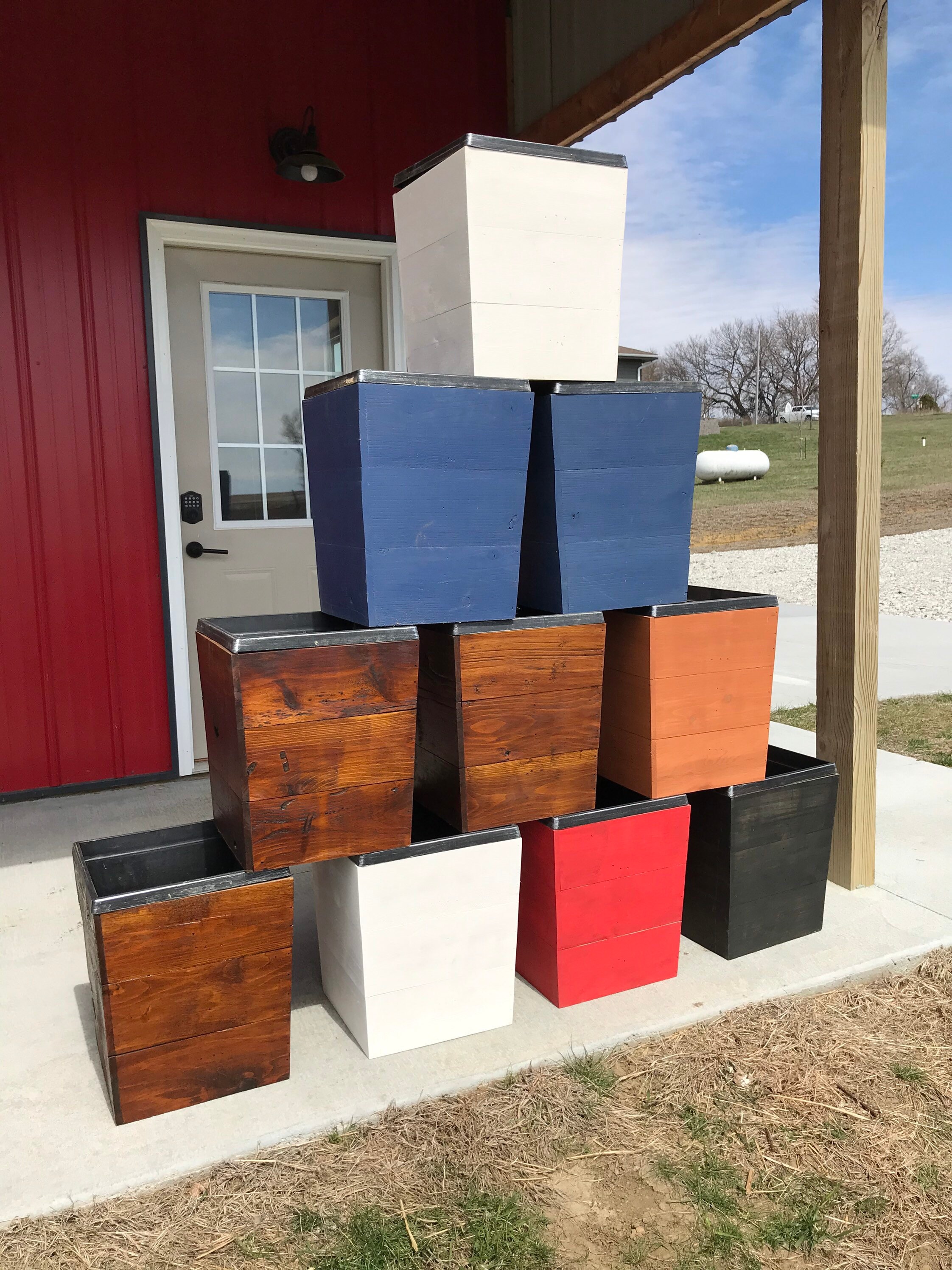 Lot of Four 17 Outdoor Planter Boxes Bulk Sale Etsy