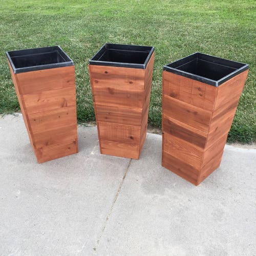 Tall Cedar Planter Boxes Etsy