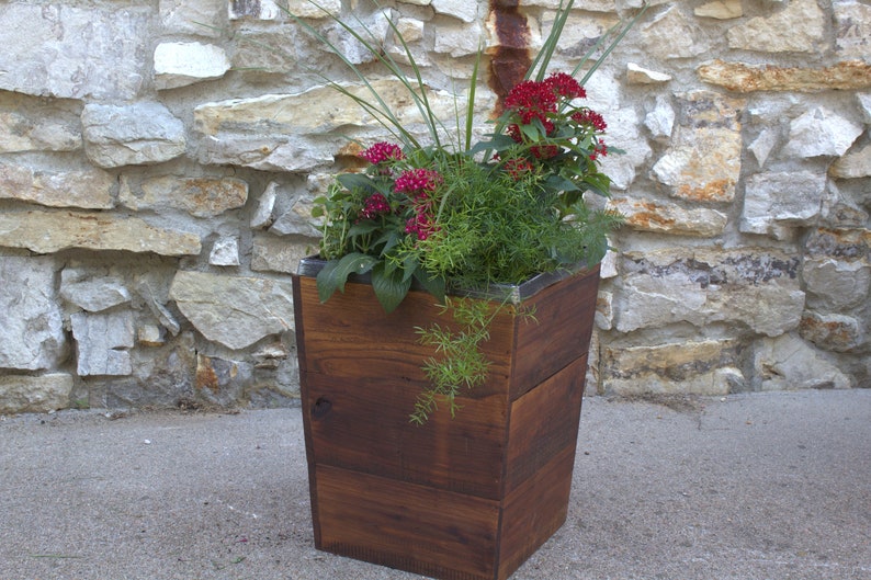 17 Mocha Rustic Planter Contemporary Planter Modern Decor Sleek Planter Cabin Decor Apartment Decor Small Flower Pot image 7