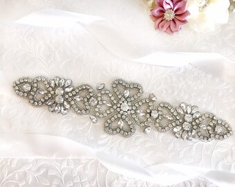 Vintage Hochzeit Schärpe, Braut Gürtel, Braut Schärpe, Braut Gürtel, Braut Gürtel, strass bestickt